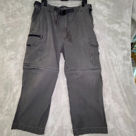BC Clothing Convertible Cargo Pants Mens 2XL x 30 Hiking Outdoor Trail Zip Off - Picture 1 of 9